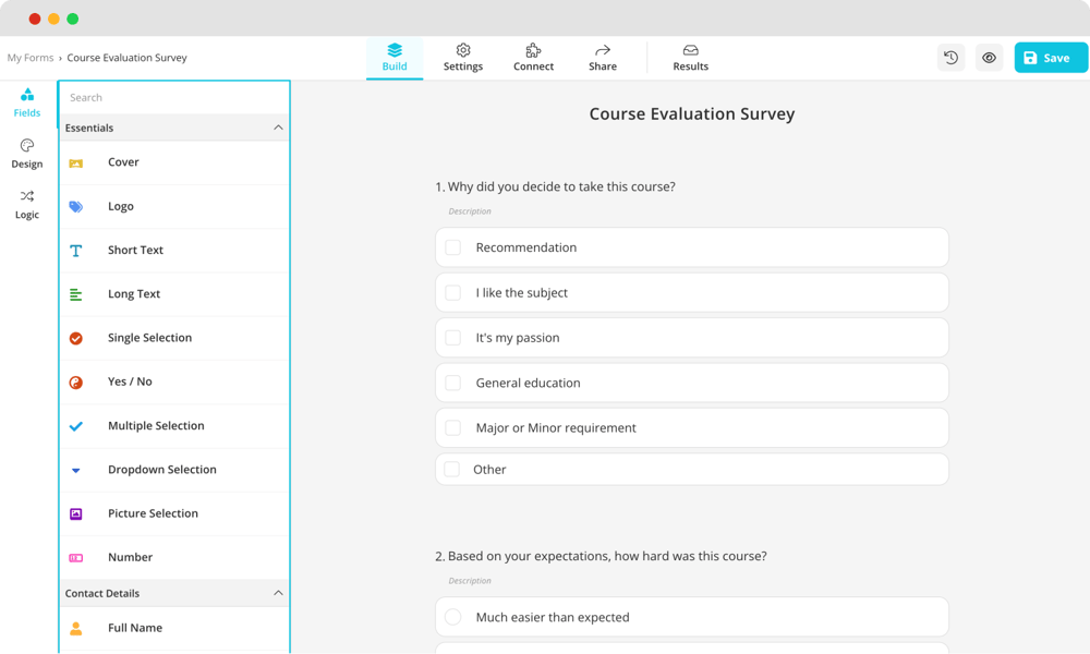 Anketinize sorular ekleyin