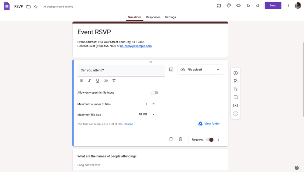 Google form ayarlarını özelleştirin