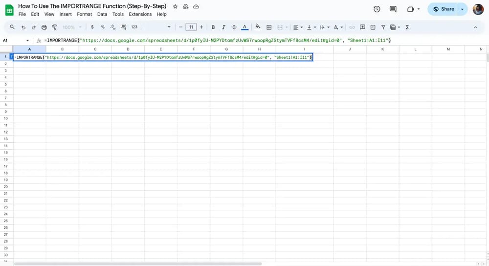 Geben Sie die Zellen an