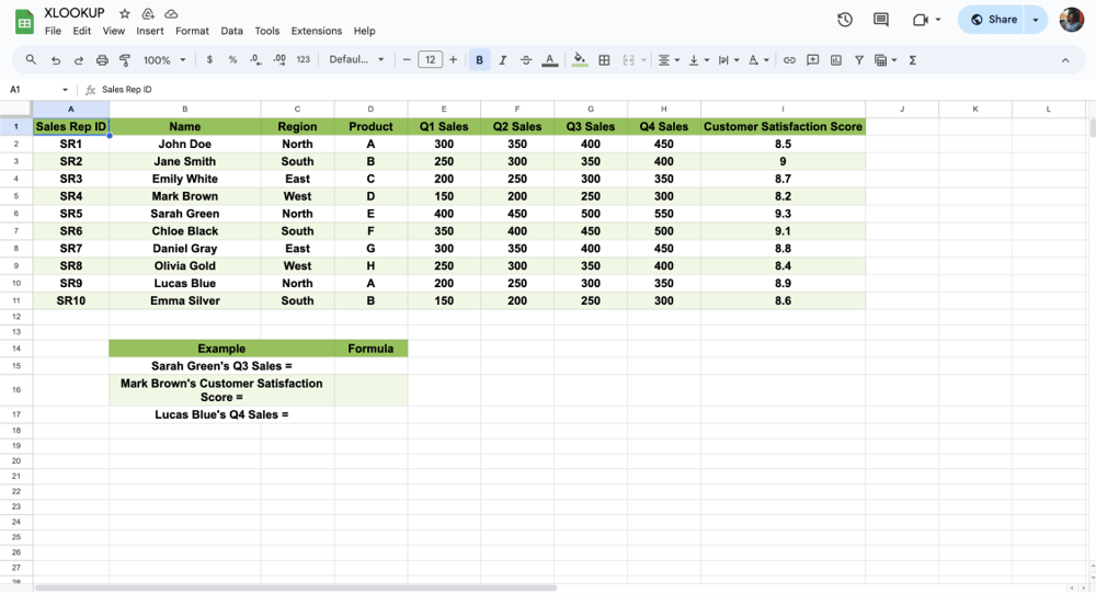 Öffnen Sie Ihr Blatt