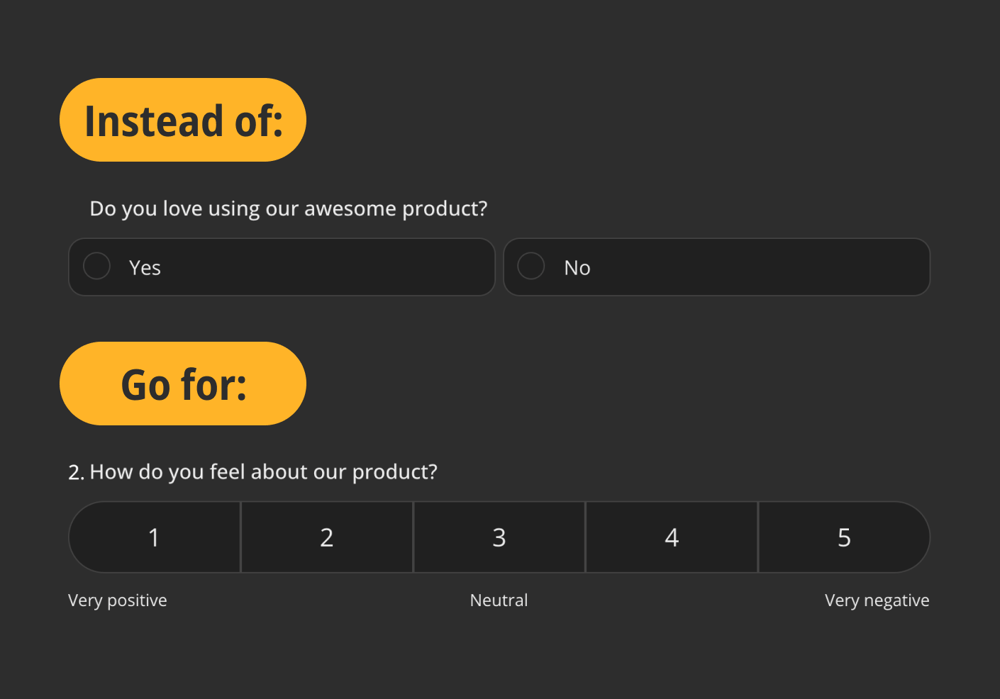 Yönlendirici sorulardan kaçının