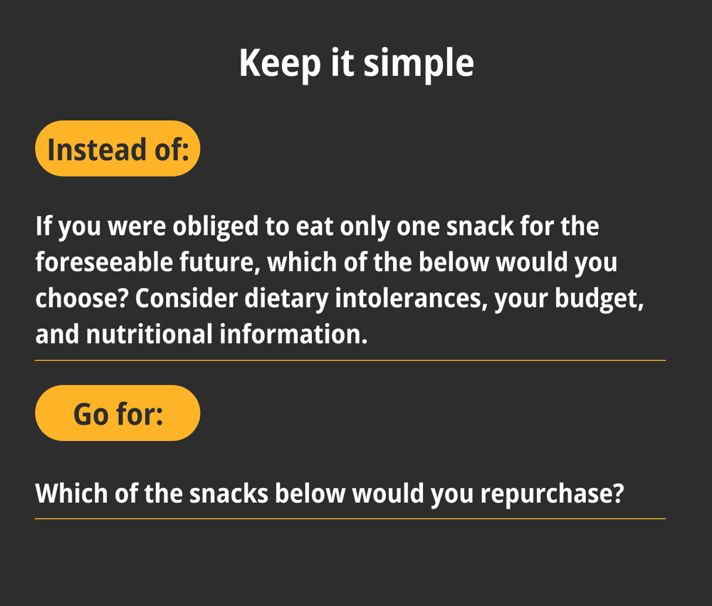 Soruları basit tutun