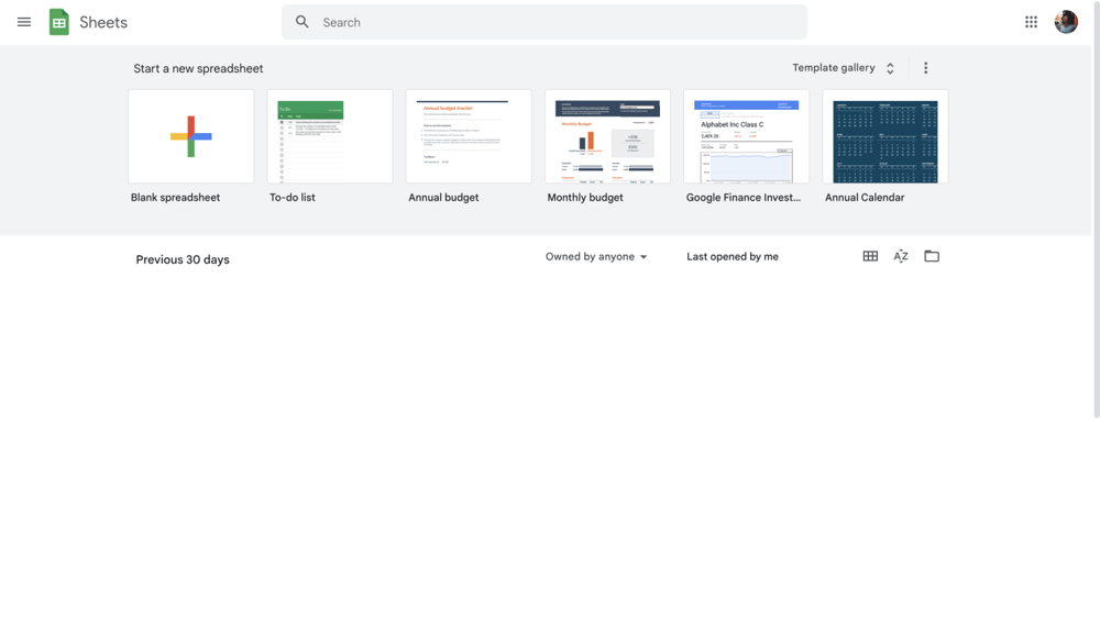 Google Sheets dashboard
