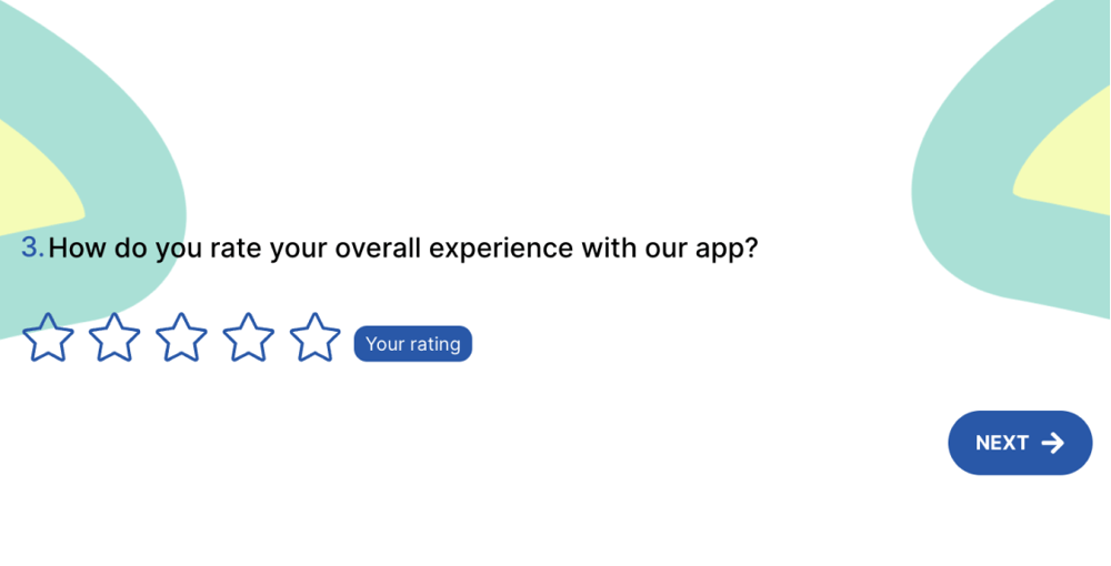 A star rating question example