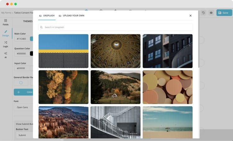 Customizing the design of your tattoo consent form