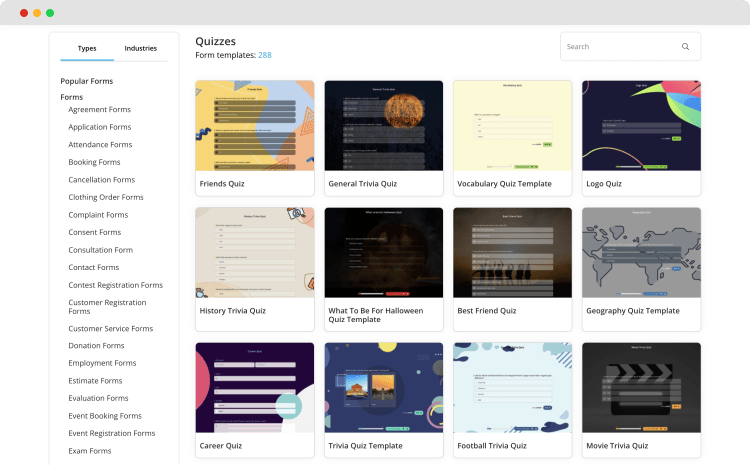 Choosing a template or start from scratch