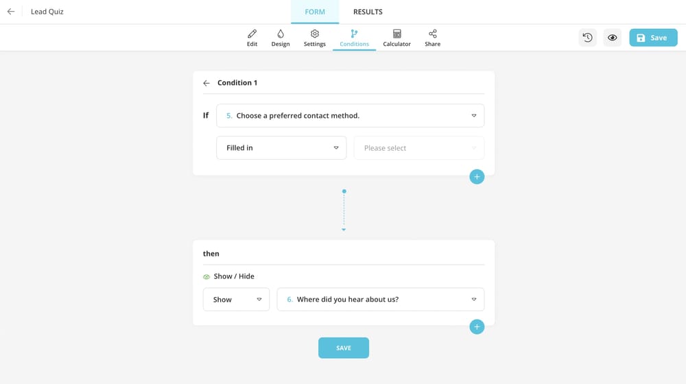 Keep your questions relevant with conditional logic
