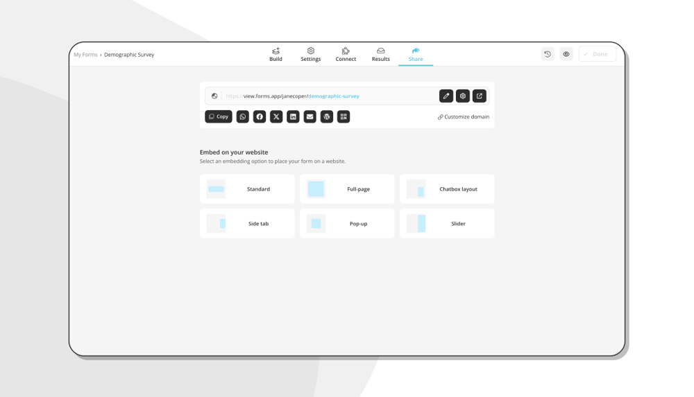 Share your demographic survey