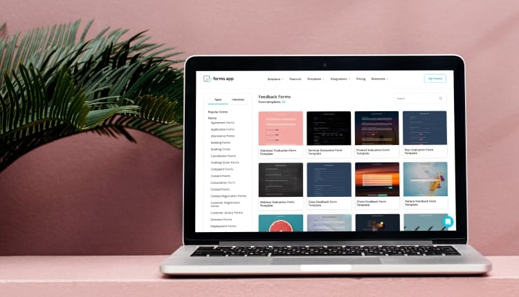 Online feedback form templates