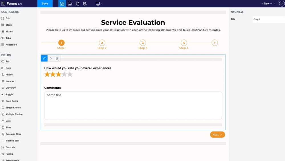 Workspace of Plumsail Forms