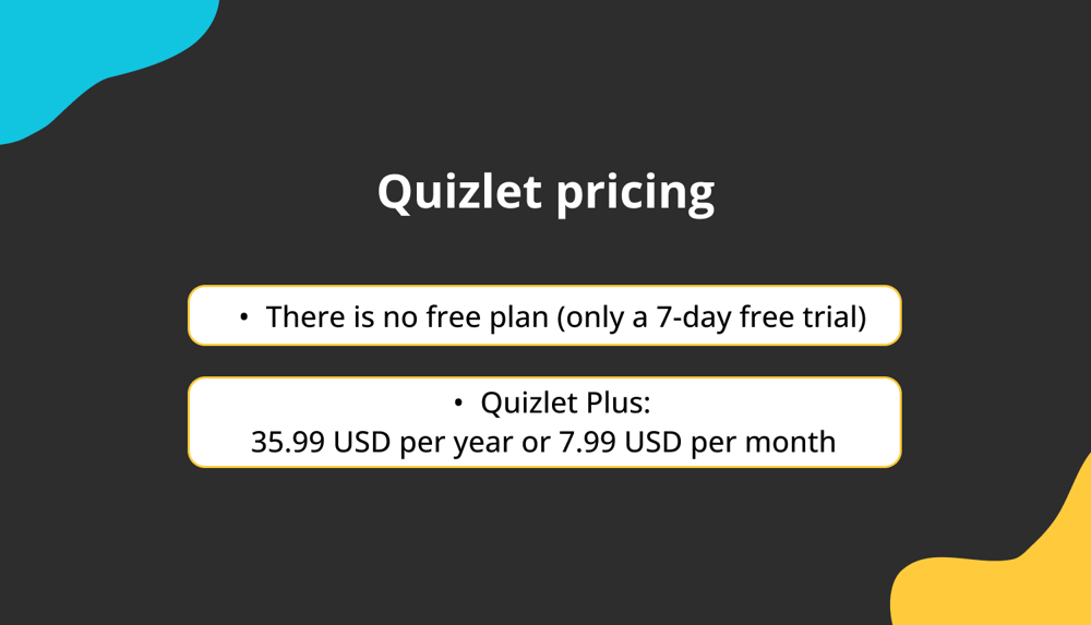 Quizlet pricing