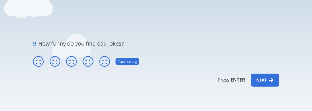 Star rating questions with different icons