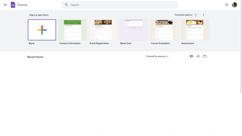 Open your Google Forms