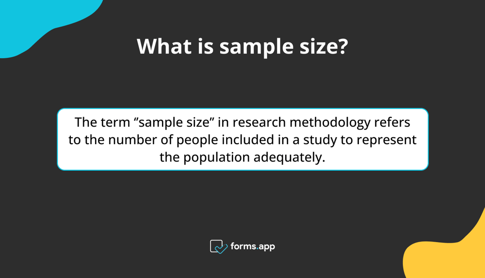 The definition of sample size