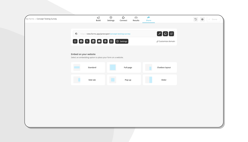 Share your onboarding survey