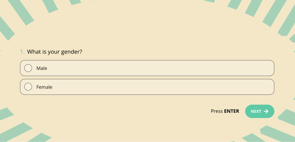 A nominal scale question example