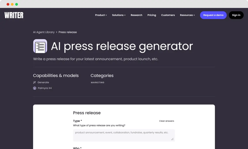 #35 Best marketing tools -&nbsp;Writer’s Press Release Generator