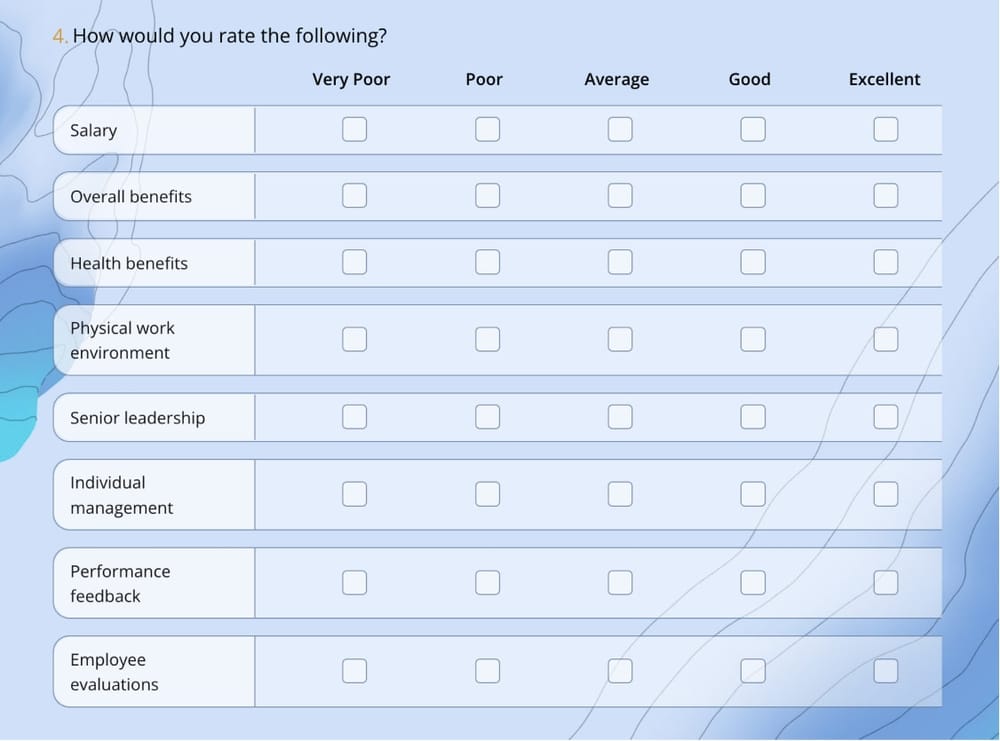 A selection matrix question