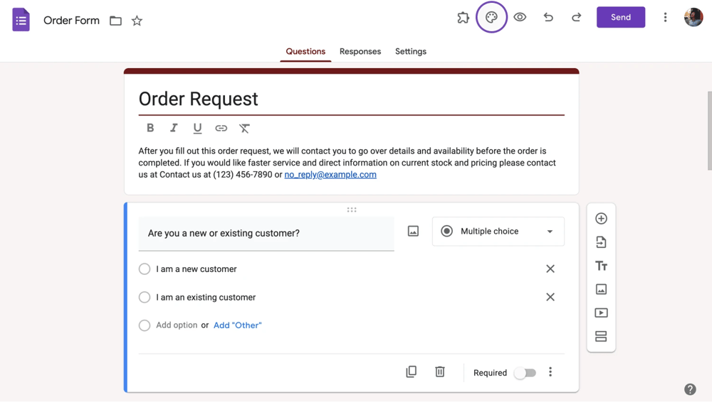 Formunuzu oluşturmaya başlayın