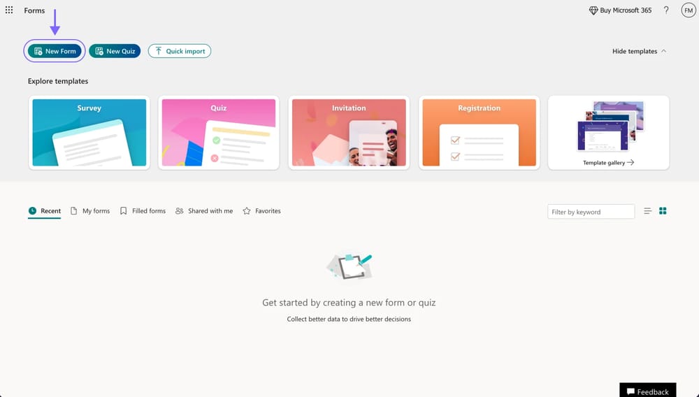 Wählen Sie das Formular aus, dem Sie ein Logo hinzufügen möchten
