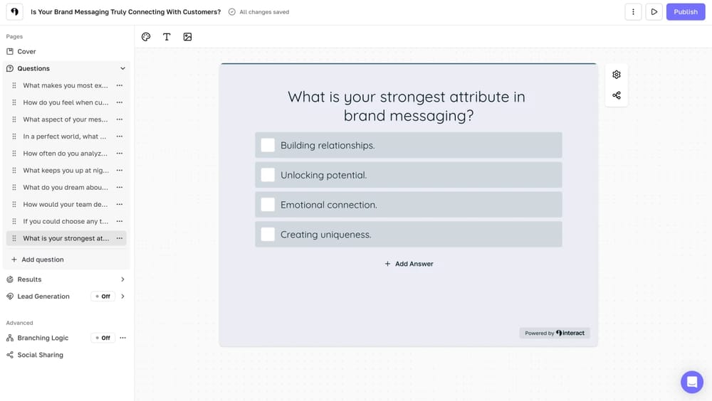 Workspace of Interact AI (Source: G2)