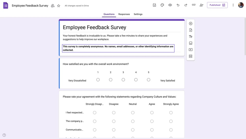 Agregando una declaración de privacidad en la descripción del Formulario de Google