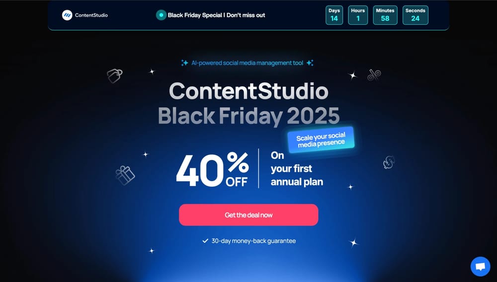 Discount page of ContentStudio