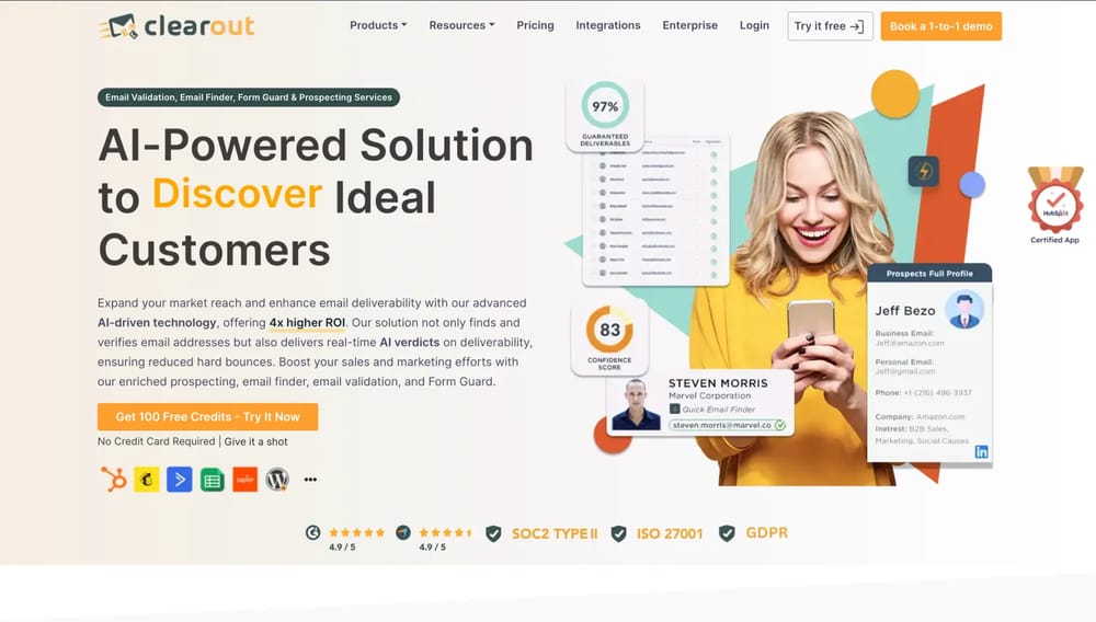 Homepage of Clearout