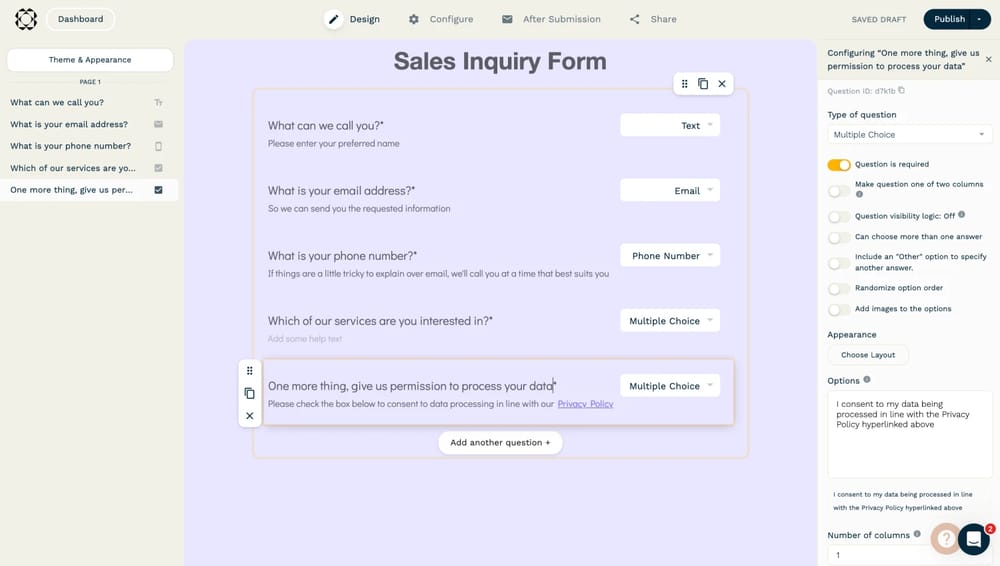 Workspace of Paperform