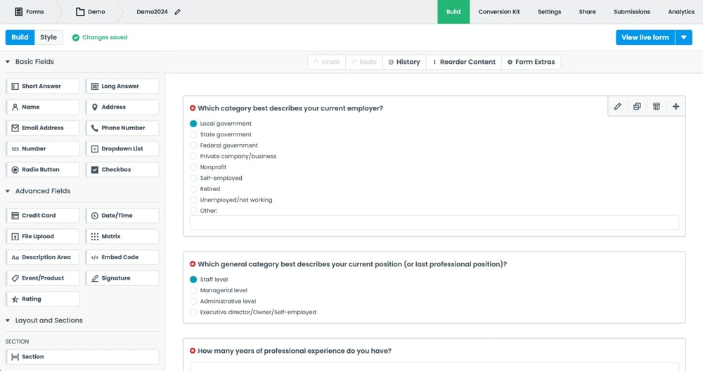 Workspace of Formstack&nbsp;(Source: Formstack)