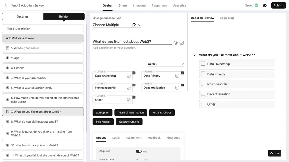 Workspace of BlockSurvey&nbsp;(Source: BlockSurvey)