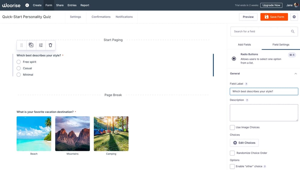 Workspace of Woorise