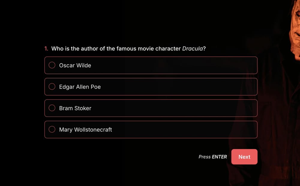 Una pregunta de prueba sobre películas de Halloween