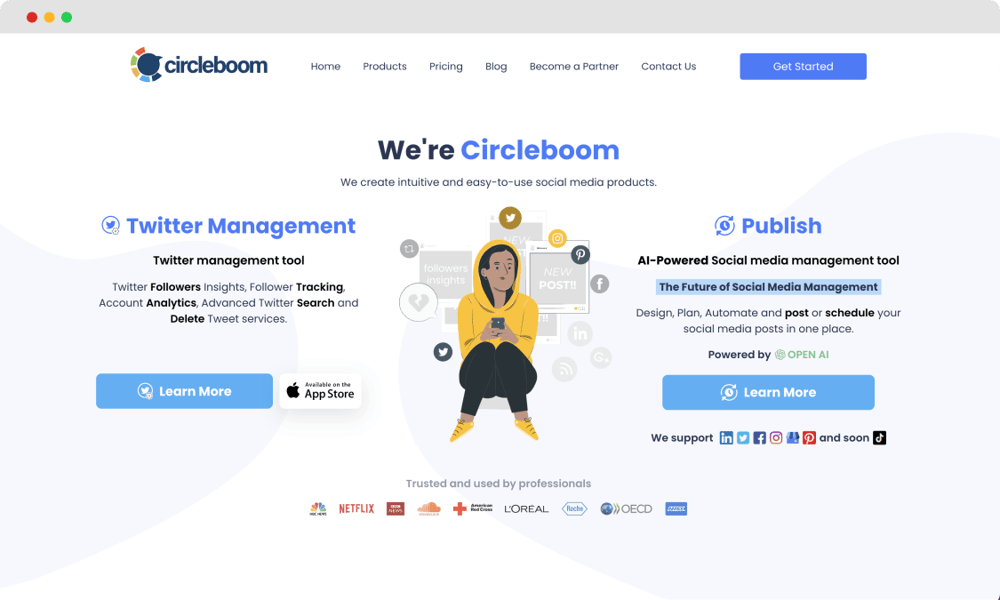 The homepage of Circleboom