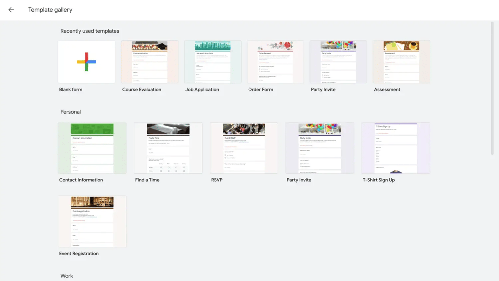 Choose a template or start from scratch