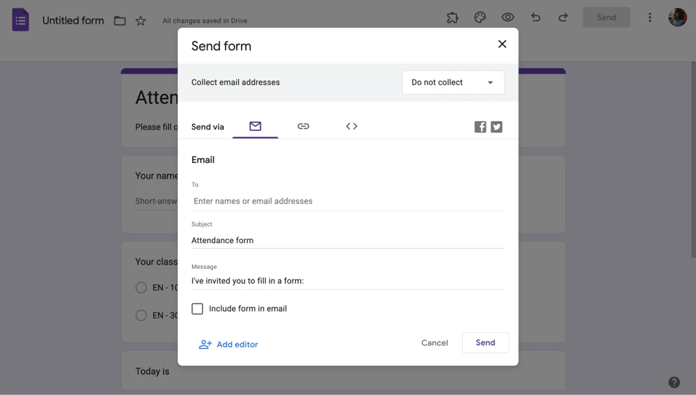 Formunuzu bağlayın