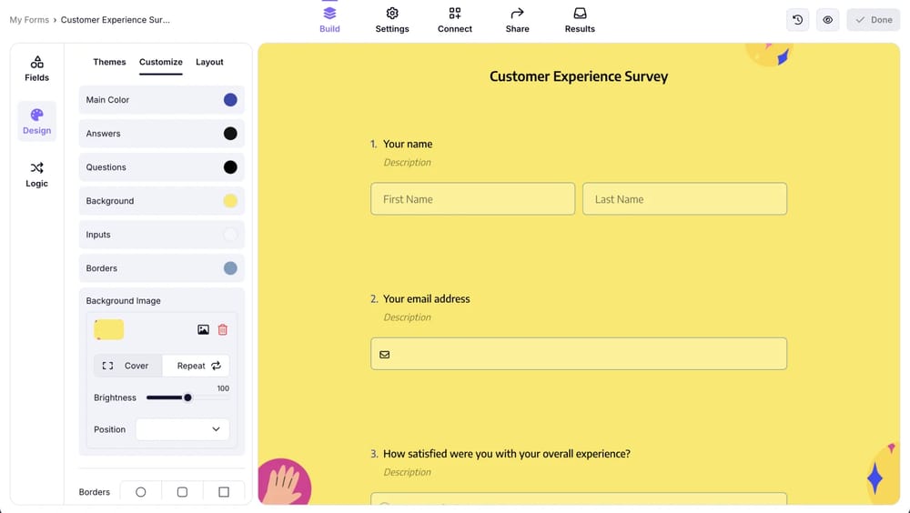 Style your survey