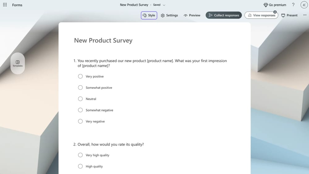 Click the palette icon