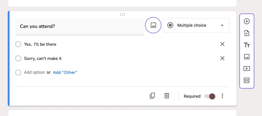 Fragen anpassen in einem Google-Formular