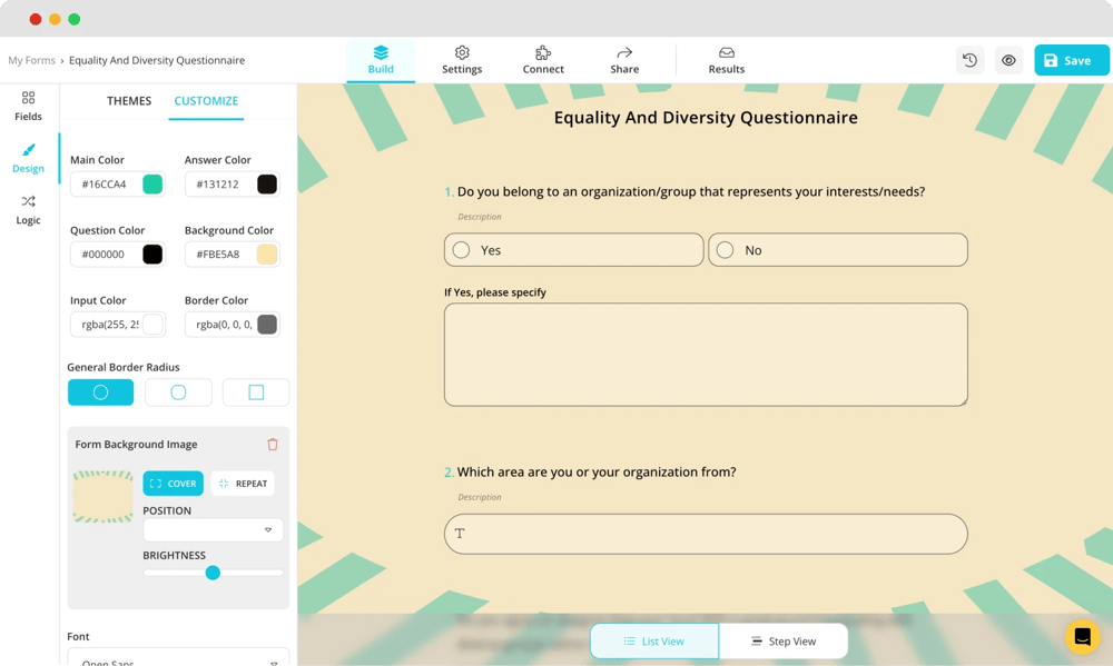 Anketinizin tasarımını değiştirin