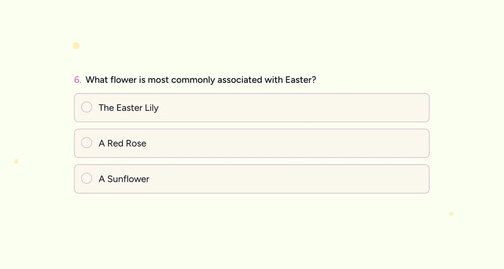 An Easter quiz question for kids