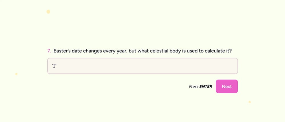 A general Easter quiz question