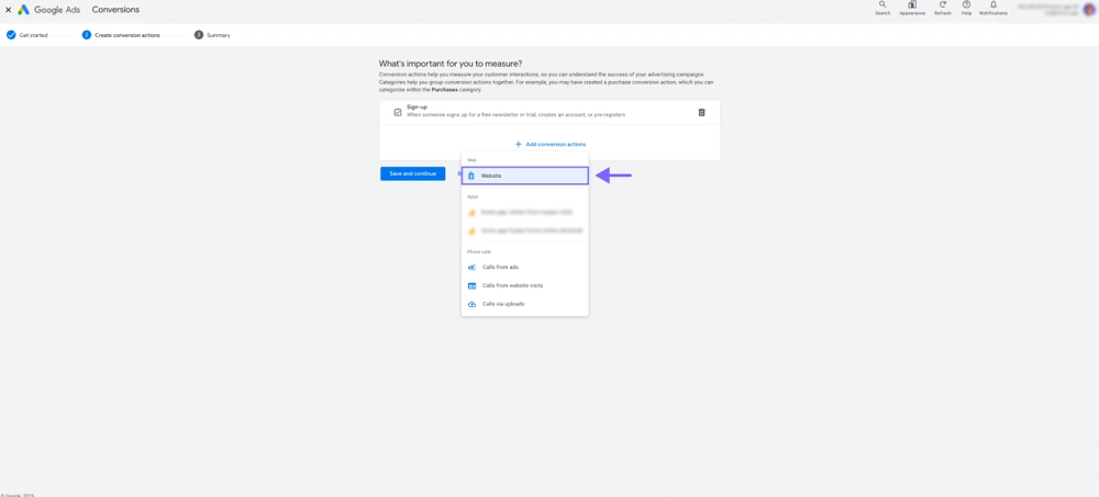 An image showing the “forms.app” option that appears in the dropdown menu