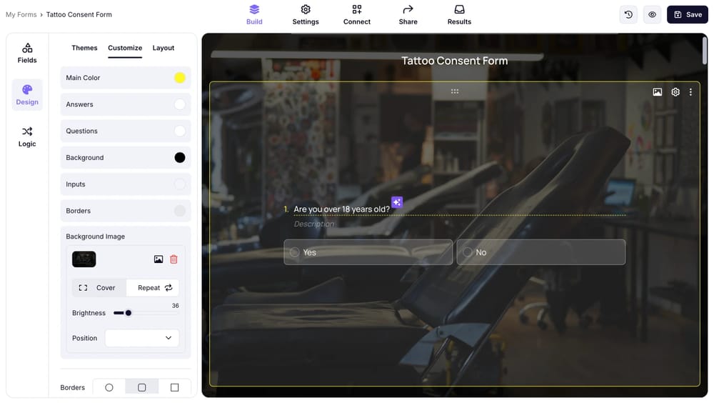 Onay formunu özelleştirme