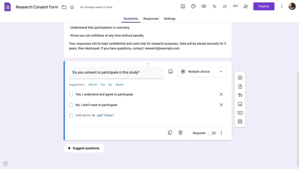 Onay soruları ekleme
