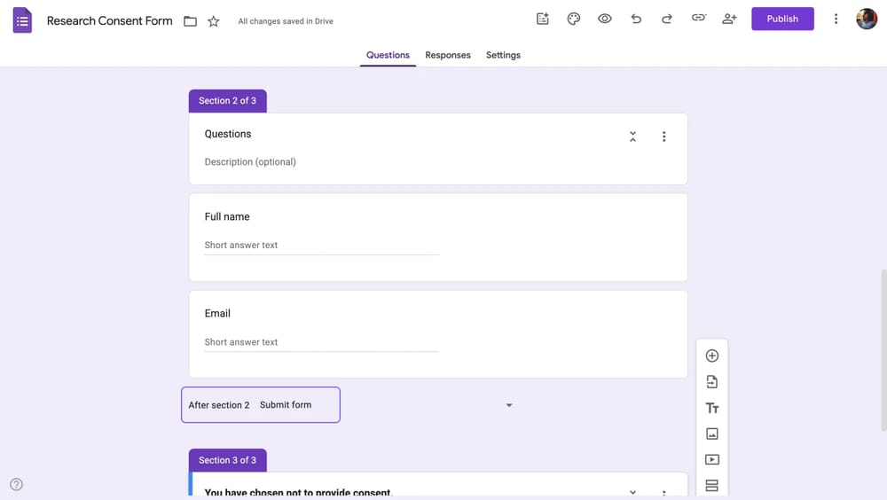 Diğer gerekli sorular ekleniyor