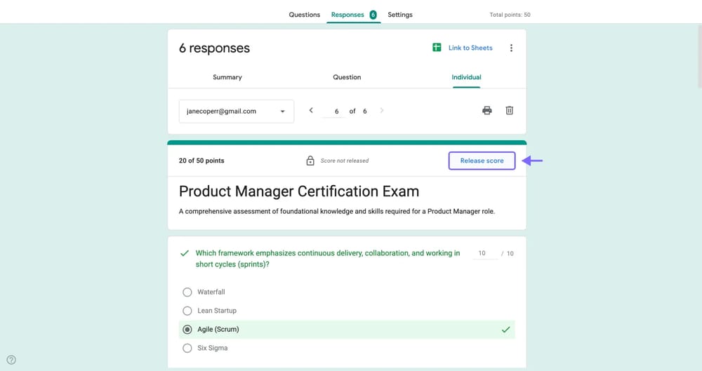 Publication des notes