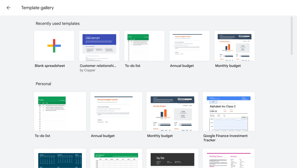 Elige una plantilla de presupuesto según tus necesidades