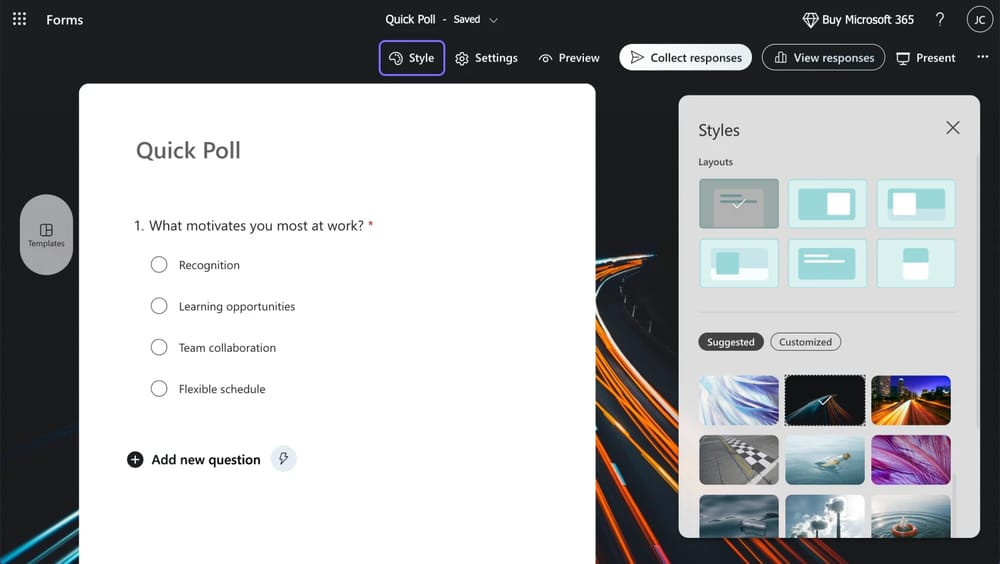 Change the poll design