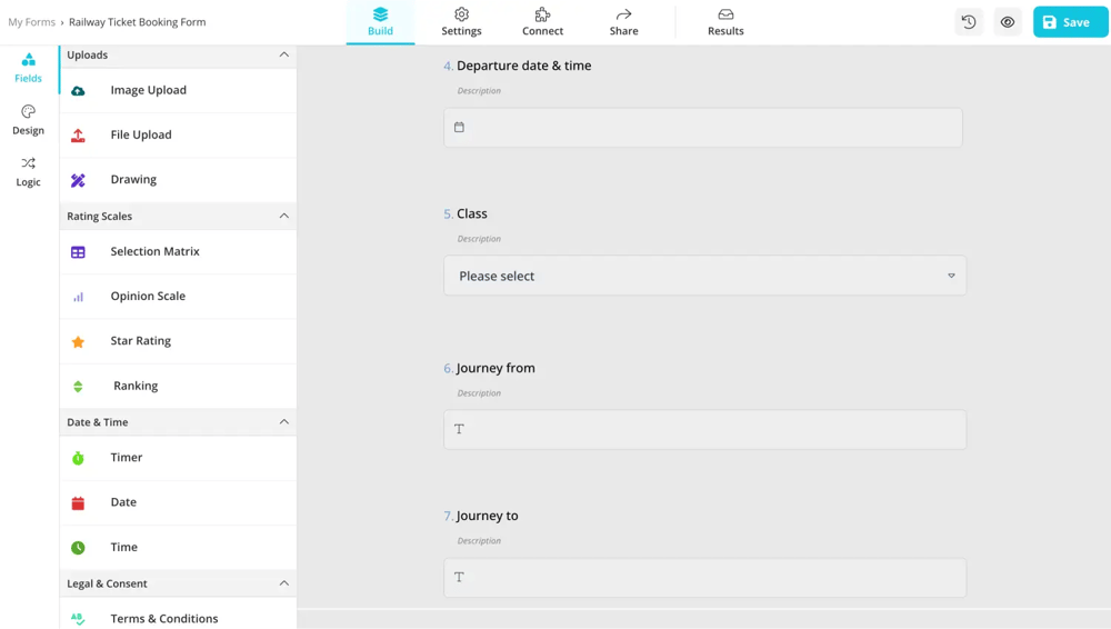 Add the essential fields